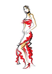 Fashion model sketch