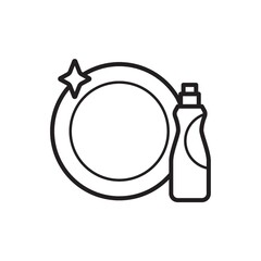 Dishwasher detergent with a plate