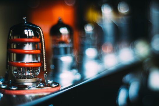 Glowing Vacuum Tubes in a Guitar Amplifier