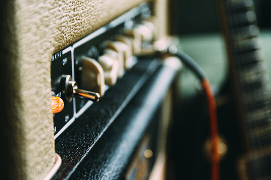 Vintage Vacuum Tube Guitar Amplifier Console