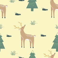 Reindeer wrapping paper design