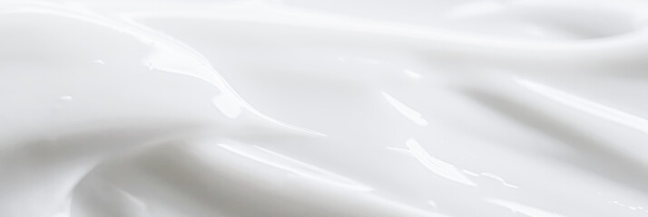 Pure white cream texture as abstract background, food substance or organic cosmetics