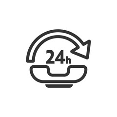 24 hours customer service icon
