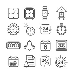 set of time icons