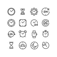 set of time icons