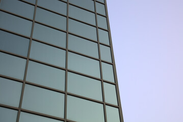 office building squares glass skyscraper sky background