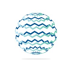 globe logo element with abstract concept