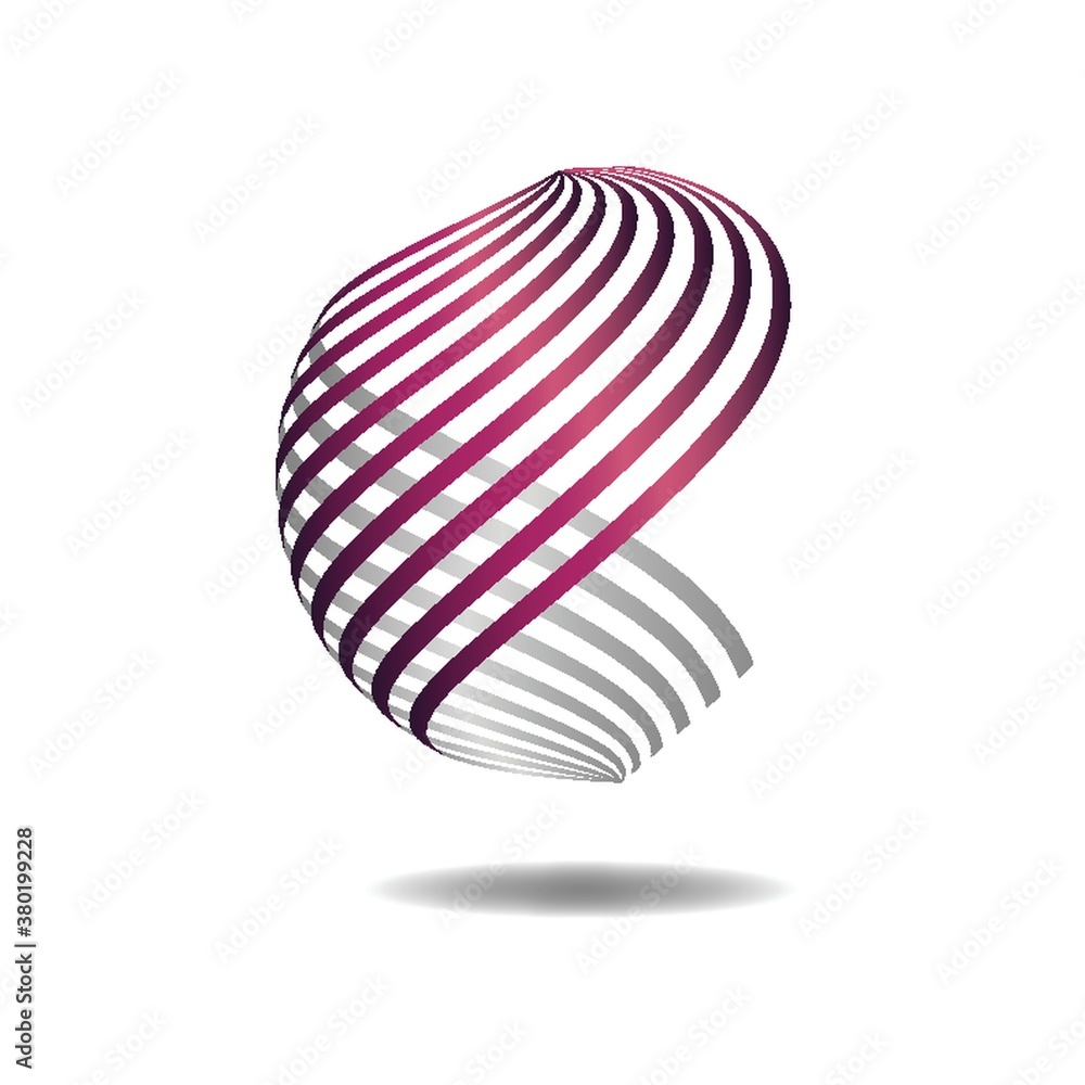 Poster Spherical logo element design