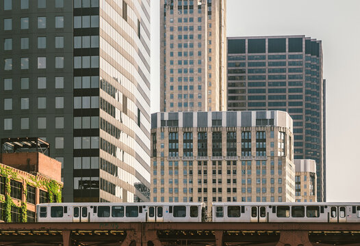 The Elevated Train in Chicago