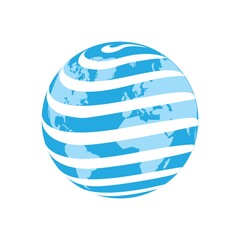 Earth globe with abstract concept