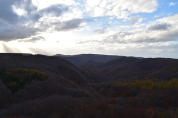Obraz premium The view of Hakkoda mountain in Aomori, Japan