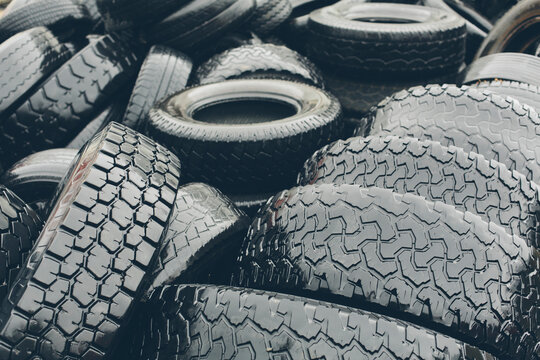 Pile of discarded car tires
