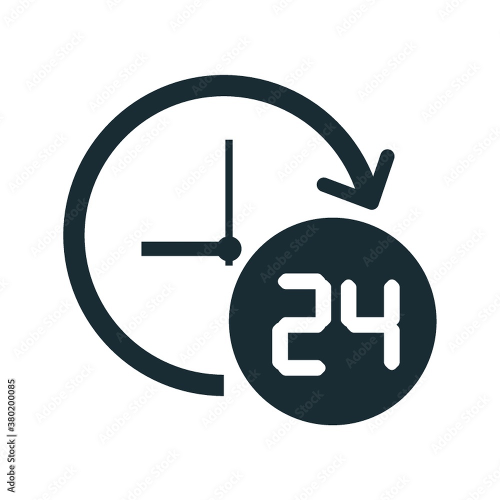 Sticker 24 hour icon