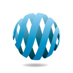 Globe logo element with abstract concept