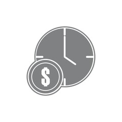 Clock with dollar icon