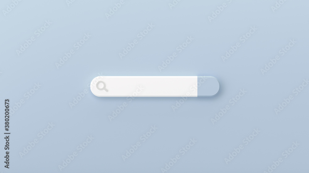 Poster minimal blank search bar on grey background. web search concept. 3d rendering