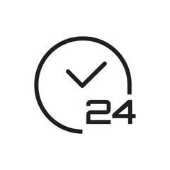 24 hours clock icon