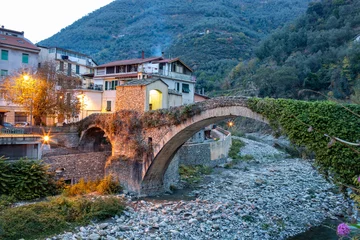 Rolgordijnen Badalucco village near Imperia Ligury Italy © Gianfranco Bella