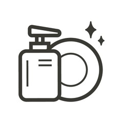 Dishwasher detergent and plate