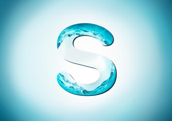 letter of water alphabet, alphabetic water letters, letter a to z and 1 to 0 illustration