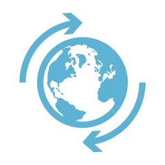 Earth with arrows icon