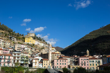 Fototapeta na wymiar Badalucco village near Imperia Ligury Italy