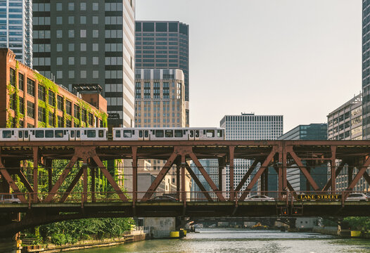 The Elevated Train in Chicago