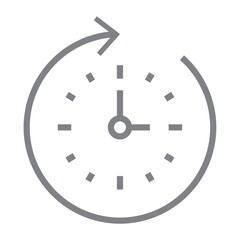 Clock with arrow icon