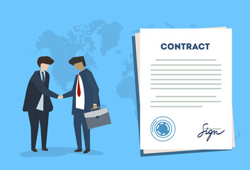 Legal contract signing - buy-sell agreement 