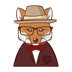 Hipster fox