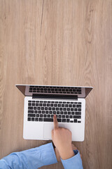 Fototapeta premium One hands typing on the computer keyboard