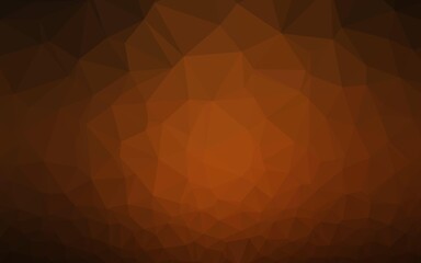 Dark Yellow, Orange vector polygon abstract layout. A completely new color illustration in a vague style. Polygonal design for your web site.