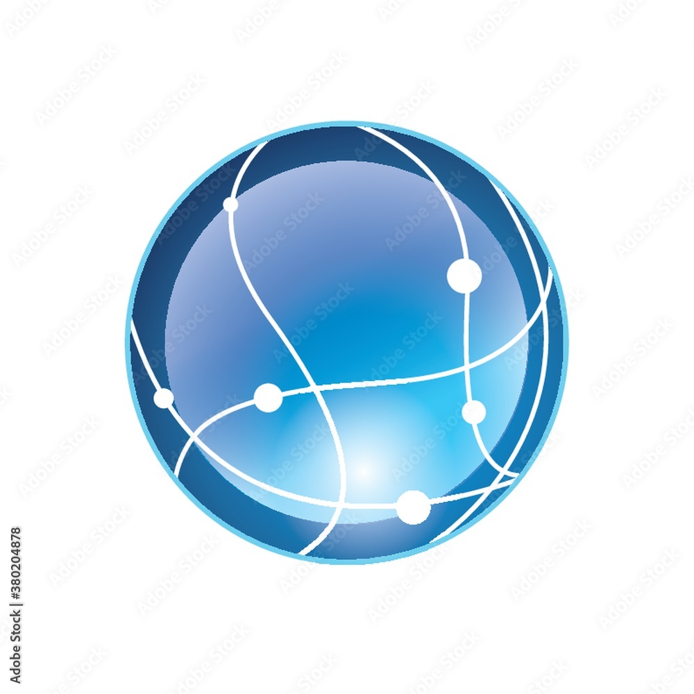 Canvas Prints spherical logo element design