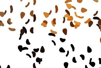 Light Orange vector backdrop with abstract shapes.