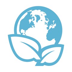 earth with leaves icon