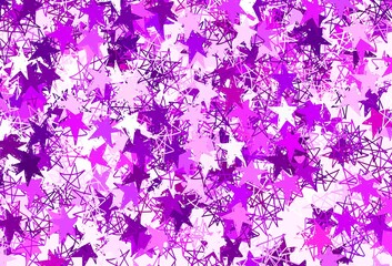 Light Purple vector pattern with christmas stars.