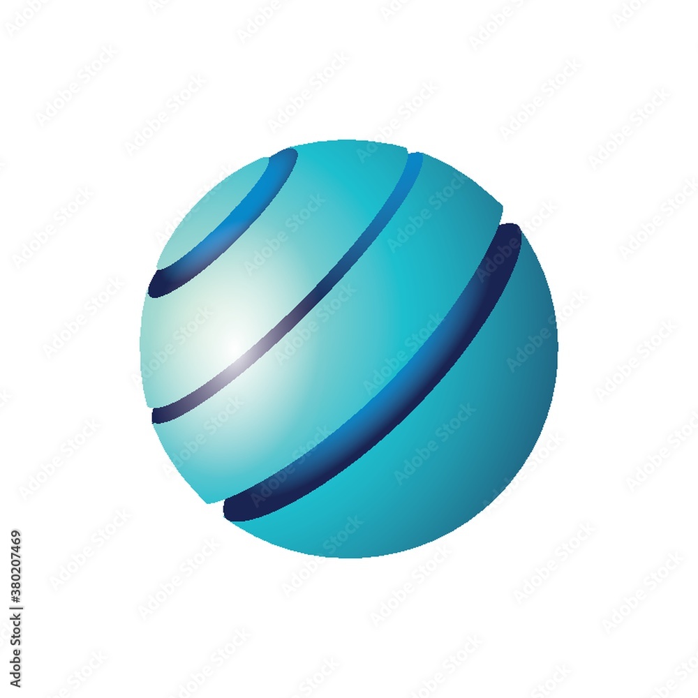 Sticker spherical logo element design