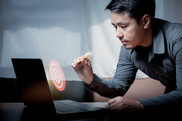 Digital marketing SEO photo concept idea with infographic