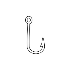fish hook icon. vector illustration