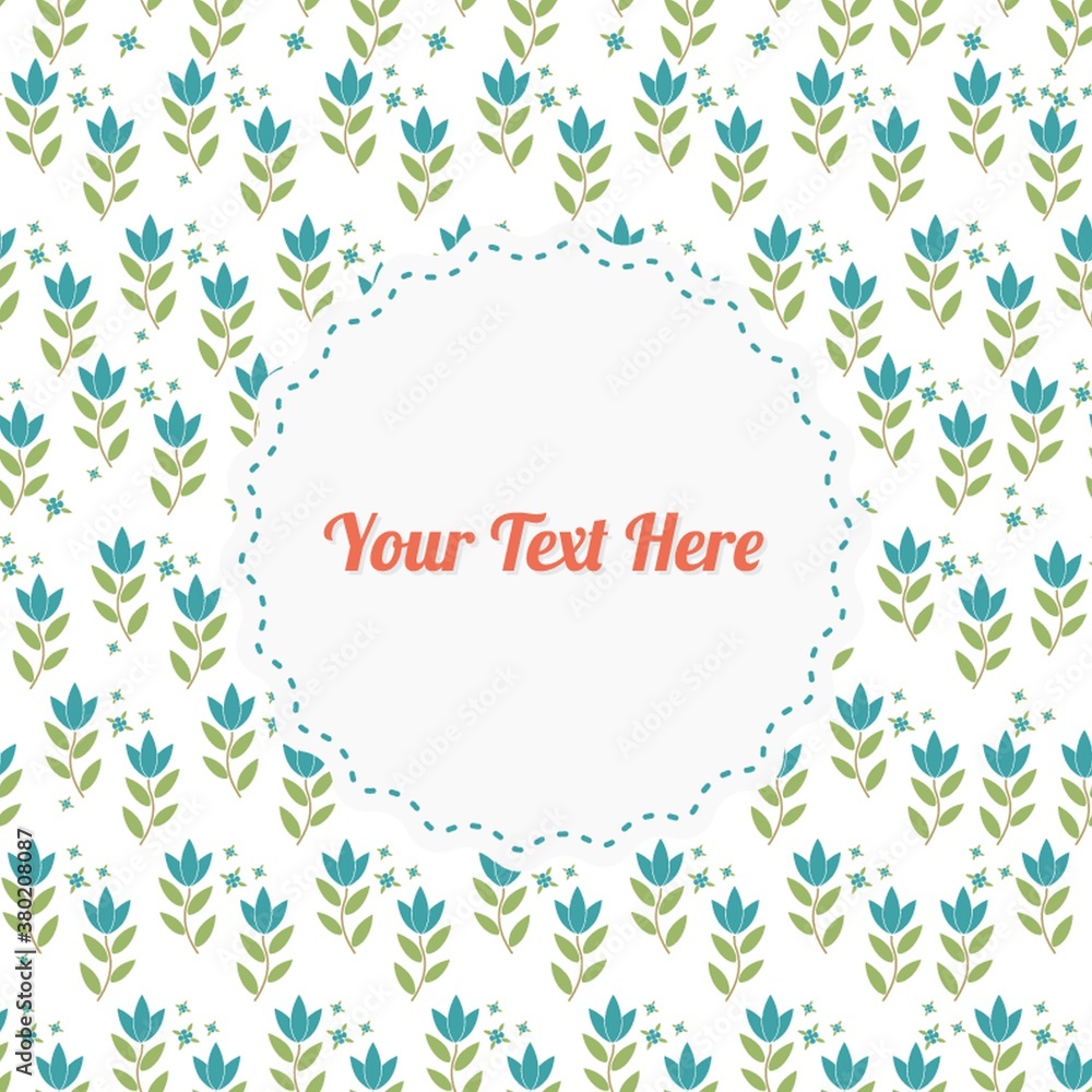 Sticker Floral background design