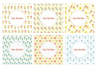 Collection of floral background designs