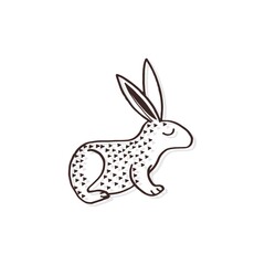 Fototapeta na wymiar Simple rabbit design