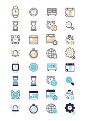 Set of time icons