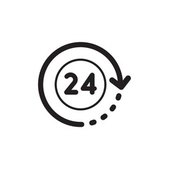 24 hours icon