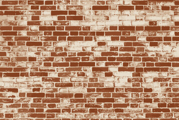 Obraz premium Brown brick wall. Vector drawing, background.