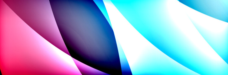 Fluid gradient neon color waves, vector abstract background