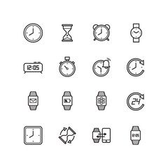 Set of time icons