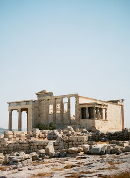 Athena's Temple at the Acropolis in Athens Greece