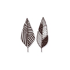 Leaves with patterns