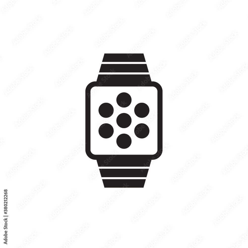 Sticker smartwatch with app menu